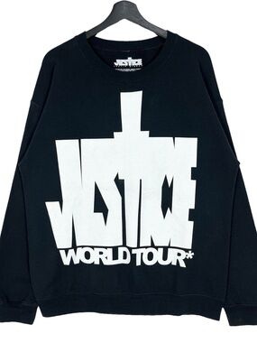 Justin Beiber Justice World Tour Crewneck Sweatshirt, size L, NWOT